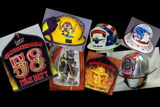 Custom Painted Fire Helmets, Made to order, NFL, NCAA, NHL, NBA, MLB any  theme! message me for details!, By Painted firefighter helmets